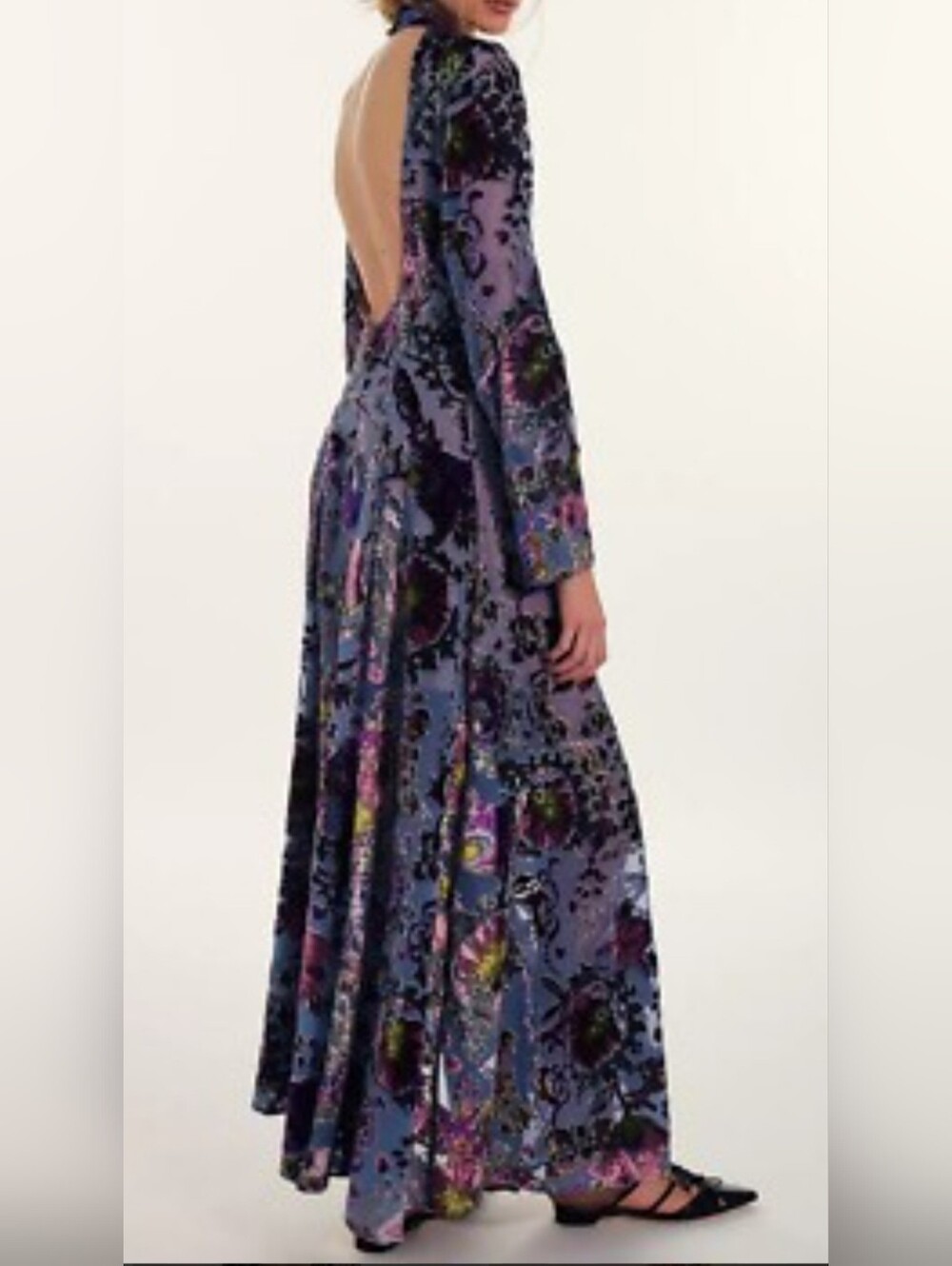 Free People Velvet Open Back Maxi Dress - Picture 2 of 8